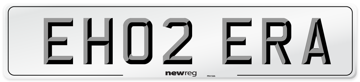 EH02 ERA Number Plate from New Reg